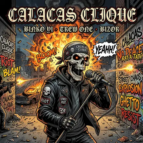 Calavera Clique Graffiti Art - Binko Yi, Trew One, Bizor