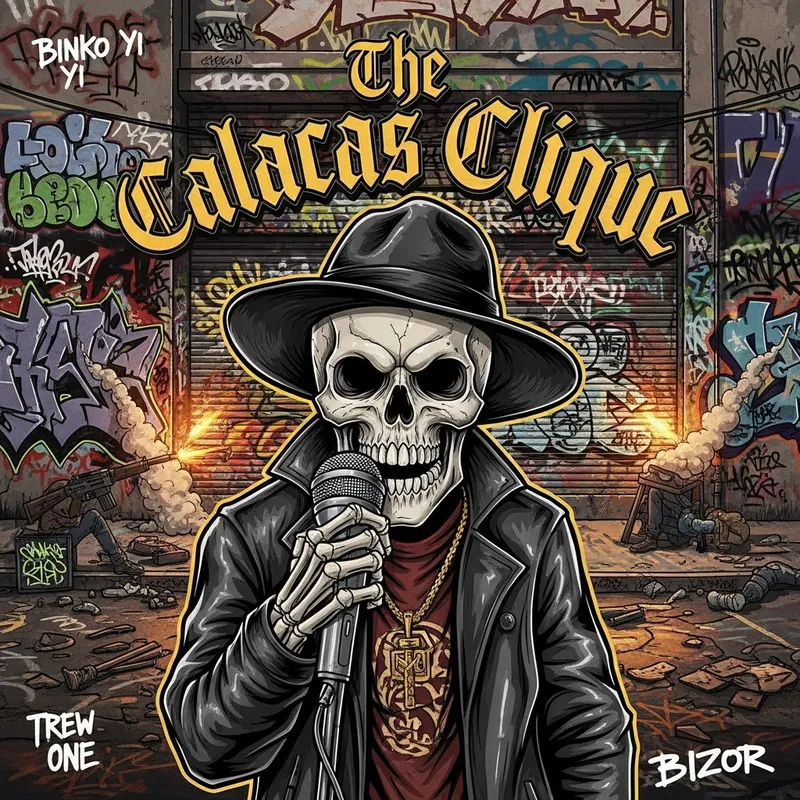 Calavera Clique Graffiti Art - Binko Yi, Trew One, Bizor