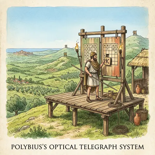 Polybius Optical Telegraph System - Efficient Long-Distance Communication