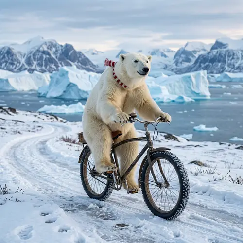 Majestic Polar Bear Bike Riding | Wild Arctic Wildlife