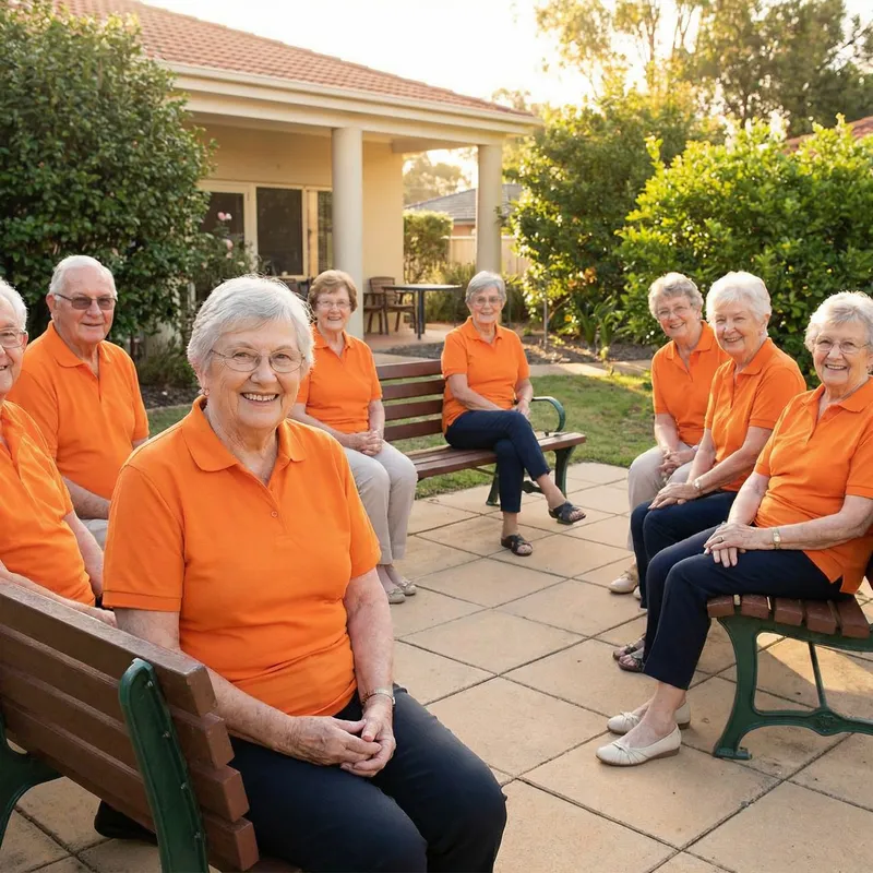 Orange Polo Shirts for Seniors