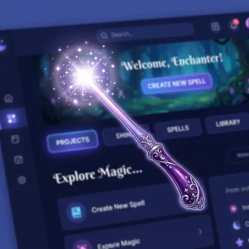 Charming Purple & White Wand Cursor