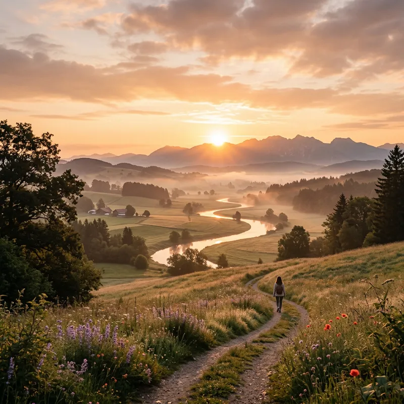 Inspiring Sunrise Landscape - Hope and Renewal Inspiring Sunrise Landscape - Hope and Renewal