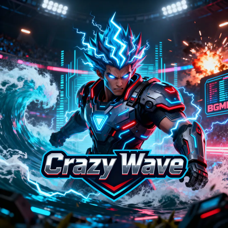 Crazy Wave: Futuristic eSports Mascot Design