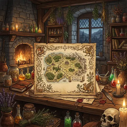 Medieval Fantasy Game HUD Background Design