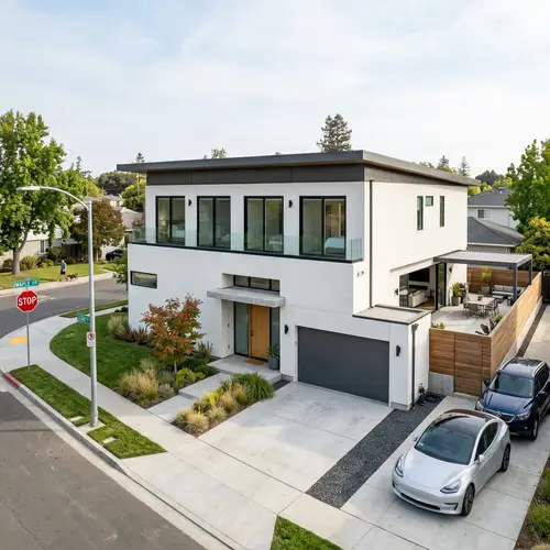 Minimalist Corner House with Patio & Parking Access