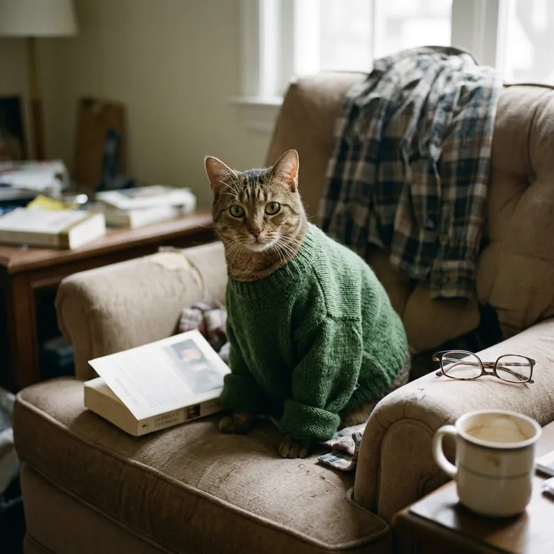 Startling Transformation: Human to Cat in Image