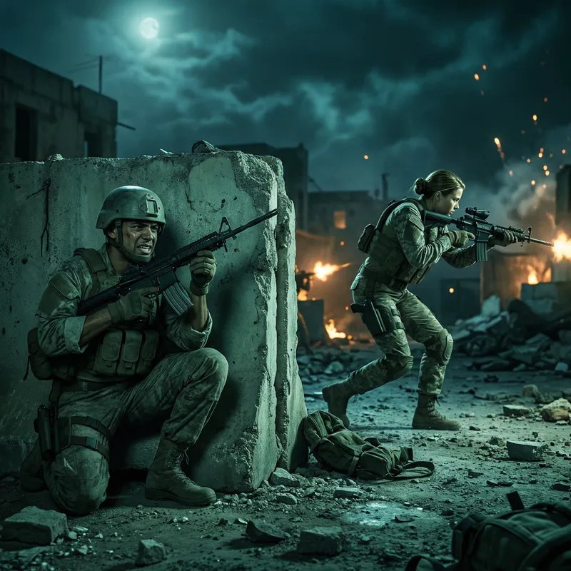 Dynamic Multiplayer Action - Soldiers Face Off in Call of Duty Inspired Scene
