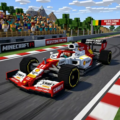 Minecraft Style F1 Car - Red Bull Racing