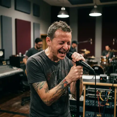 Chester Bennington Studio Session Photos 2017