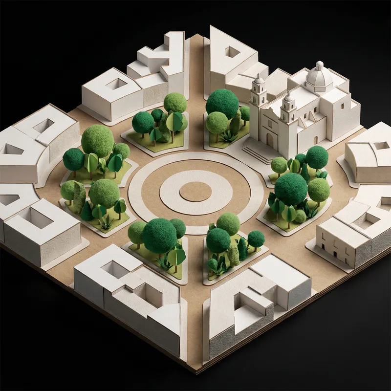 Isometric Model of Analco Park in Puebla