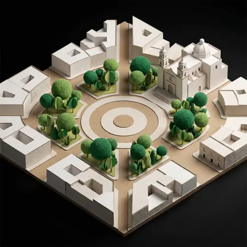 Isometric Model of Analco Park in Puebla