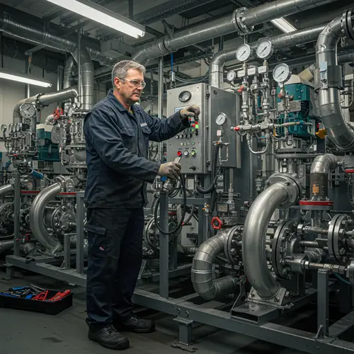 Expert Mechanic Handling Pump Systems