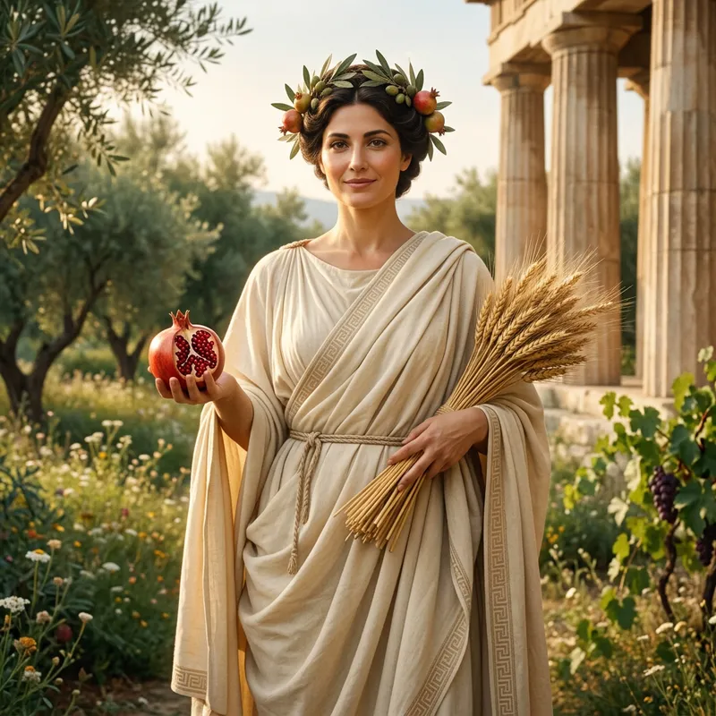 Majestic Fertility Goddess: Symbols of Abundance