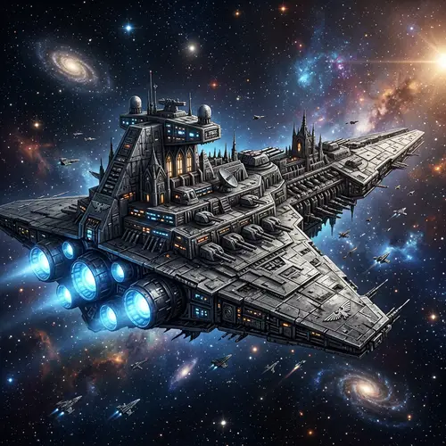 Warhammer 40k Ship with Star Wars-inspired Design