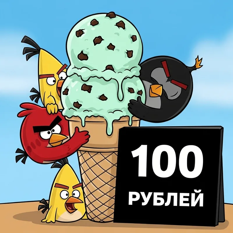 Angry Birds Ice Cream Cup for 100 R