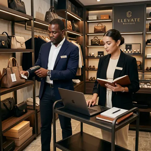 Luxury Store Inventory Management: Black Stock Manager & Assistant in Action