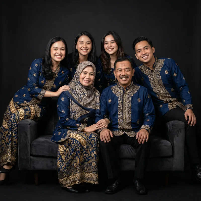 Hyper Realism: Detailed Family Portrait with 6 People in High Definition