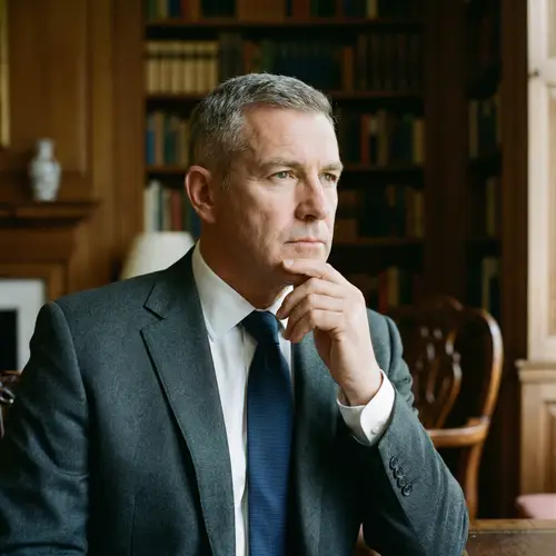Middle-Aged Caucasian Man in Formal Attire