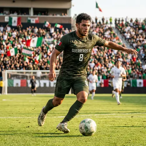 Passionate Hispanic Man Dribbling Soccer Ball