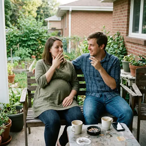 Newly Married Pregnant Wife and Smoking Husband