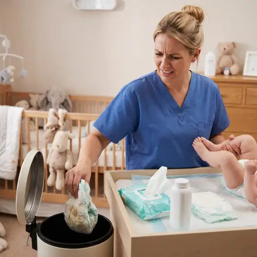 Professional Diaper Change Service | Nursery Room Scene