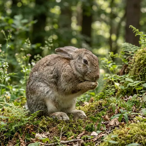 Contemplative Rabbit: Deep Thoughts in Nature
