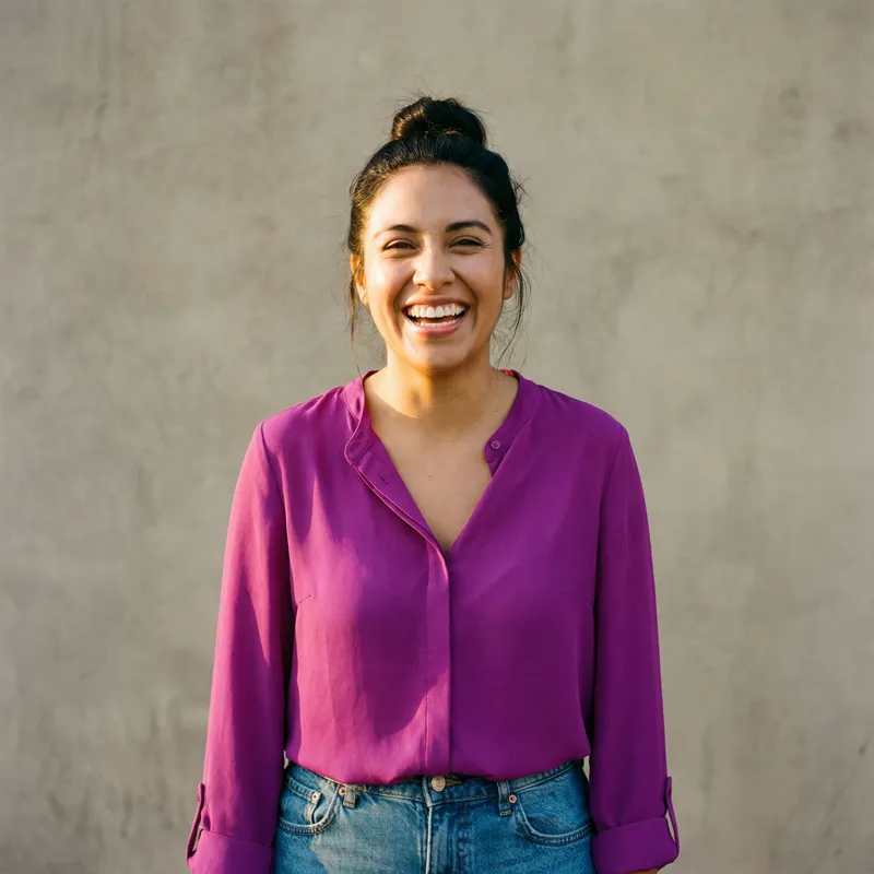 Radiant Hispanic Woman Smiling | Joy & Positivity