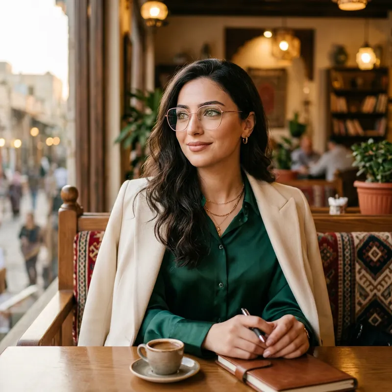 Stylish Girl Wearing Trendy Glasses Stylish Girl Wearing Trendy Glasses