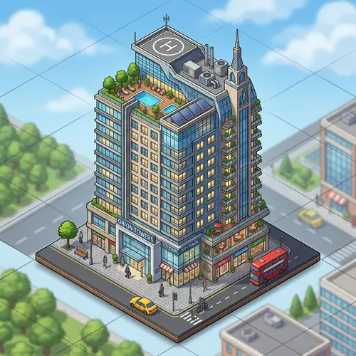 Isometric City Building Designs