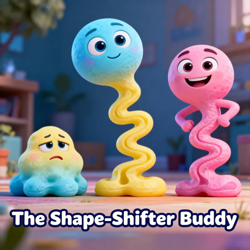 Shape-Shifter Buddy App Mascot for Teens Shape-Shifter Buddy App Mascot for Teens