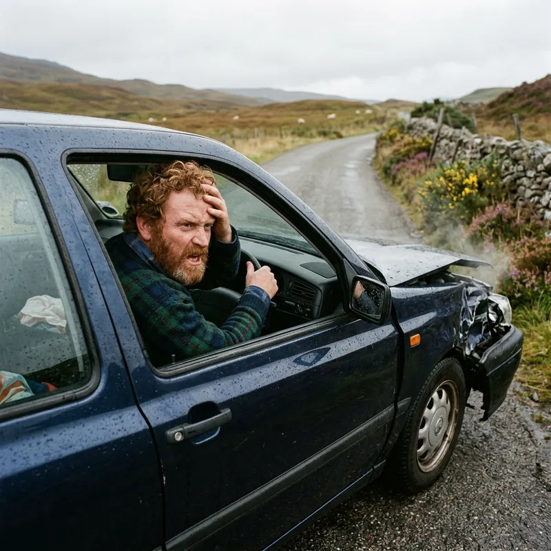 Scottish Man in Car Crash Expresses Anger