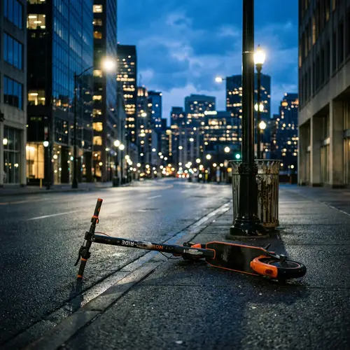 Dramatic Electric Kick Scooter Crash on City Street