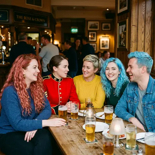 Diverse Women and Men with Unique Hairstyles