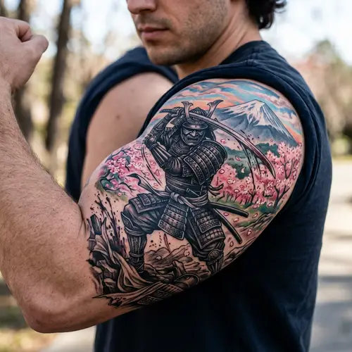 Historically Accurate Samurai Tattoo Design