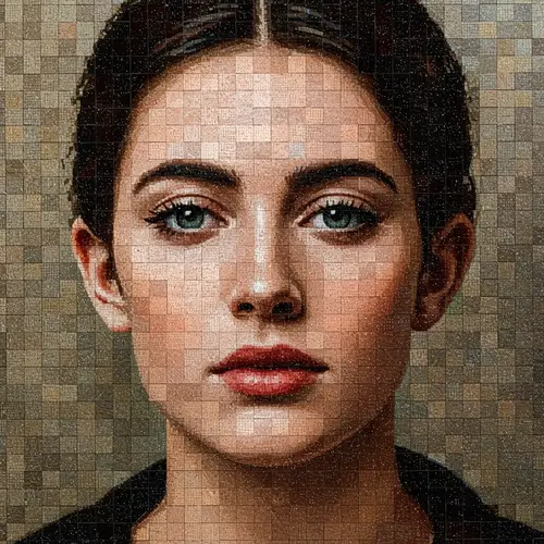 Realistic Mosaic Artwork from Reference Images