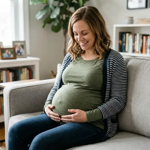 Beautiful Pregnant Woman with a Large Belly