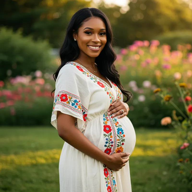 Beautiful Pregnant Woman with a Large Belly