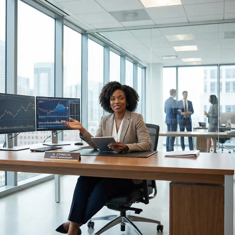 Empowered Black Wealth Manager: Success & Elegance