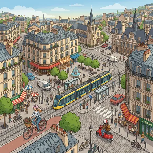 Explore a Vibrant Isometric French City