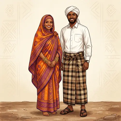 Traditional Somali Clothing: Male Macawis & Female Guntiino