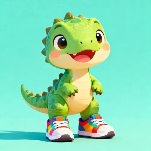 Dinosaur Wearing Shoes - Fun and Creative Designs