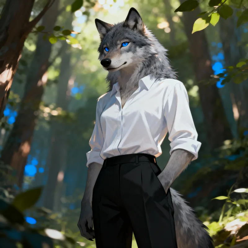 Anthropomorphic Female Wolf Illustration | Strength & Wisdom