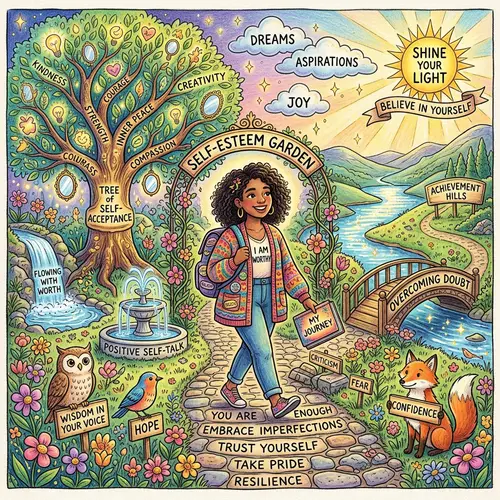 Creative Self-Esteem Illustration