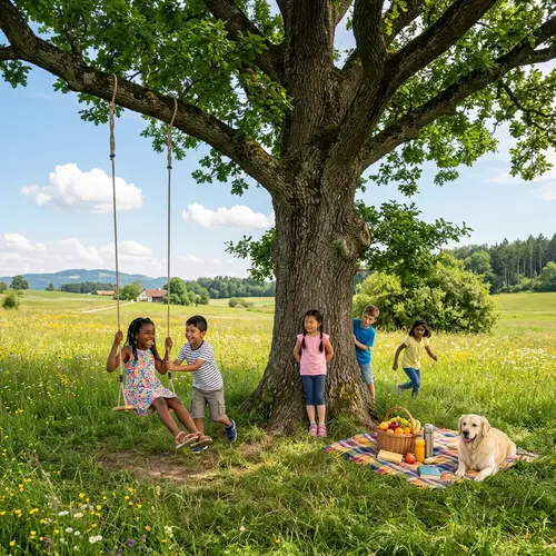 Tranquil Oak Tree Meadow | Fun Outdoor Playtime