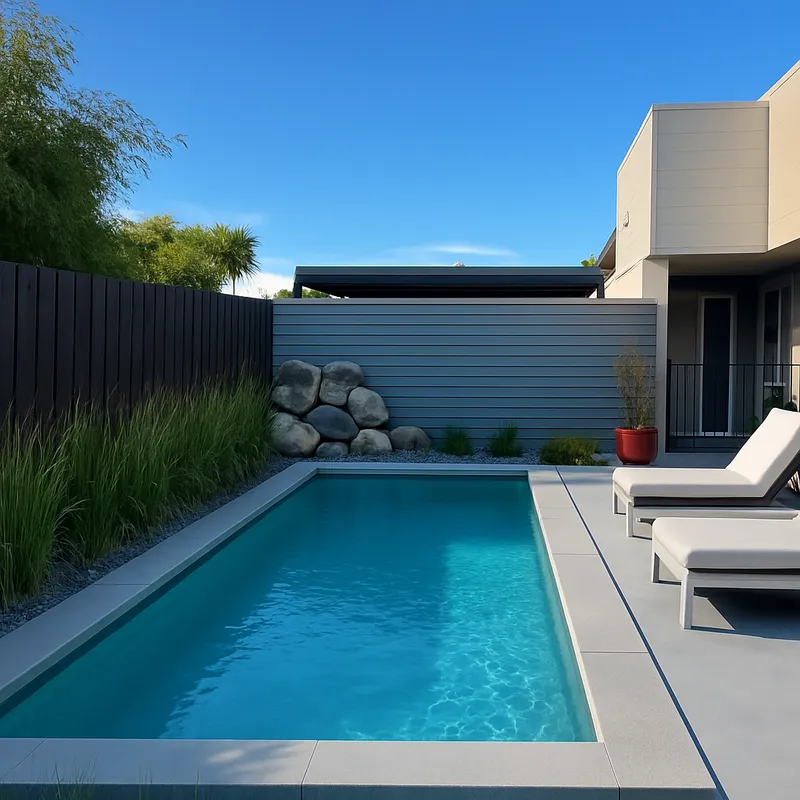 Modern Pool Design with Native Grasses