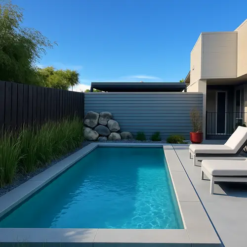 Modern Pool Design with Native Grasses