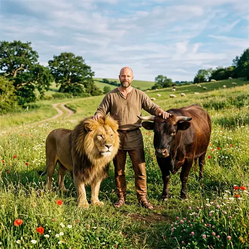 Tranquil Coexistence in a Grassy Meadow