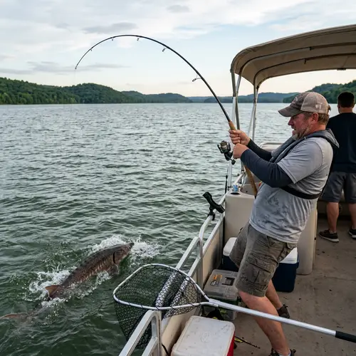 Catch of the Day: Massive Fish from a Pontoon Boat