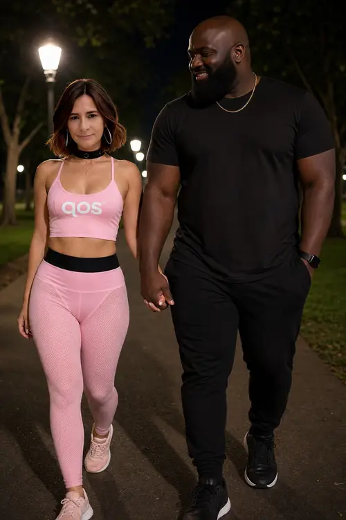 Romantic Night Stroll in the Park